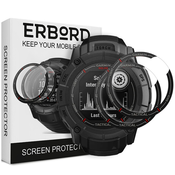 2x υβριδικό γυαλί ERBORD για Garmin Instinct 2X