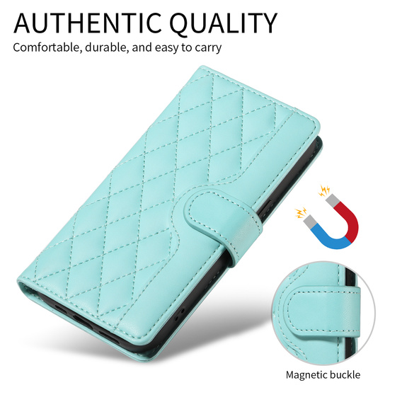 Θήκη με πτερύγιο Rhombus Crossbody Leather για Motorola Edge 70