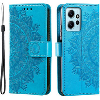 Θήκη με πτερύγιο για Xiaomi Redmi Note 12 4G, Mandala, μπλε