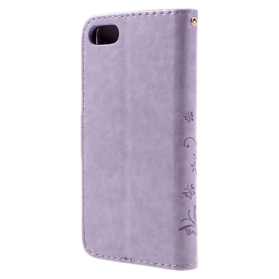 Θήκη με πτερύγιο για iPhone 7/8/SE 2020/SE 2022, Butterfly, μωβ