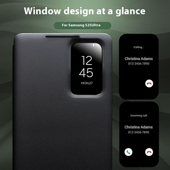 Δερμάτινη θήκη με πτυσσόμενο κάλυμμα QIALINO για Samsung Galaxy S25 Ultra