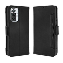 Θήκη με πτερύγιο για Xiaomi Redmi Note 10 Pro, Card Slot, μαύρη