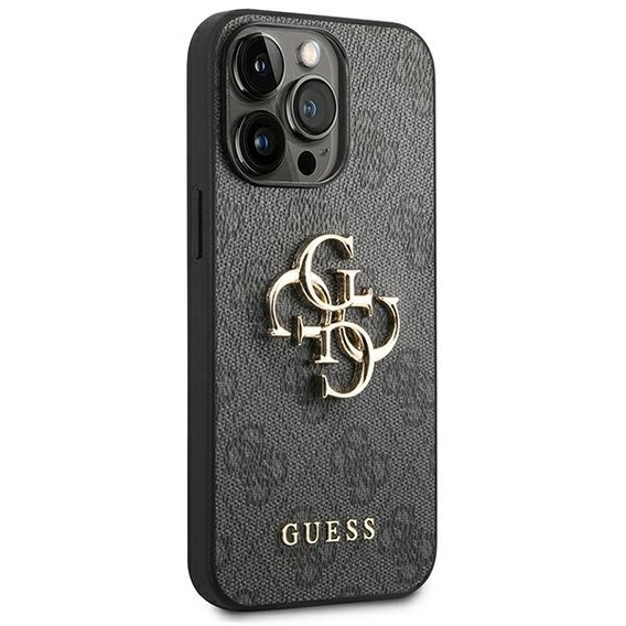 GUESS Θήκη για iPhone 14 Pro, 4G Big Metal Logo, γκρι