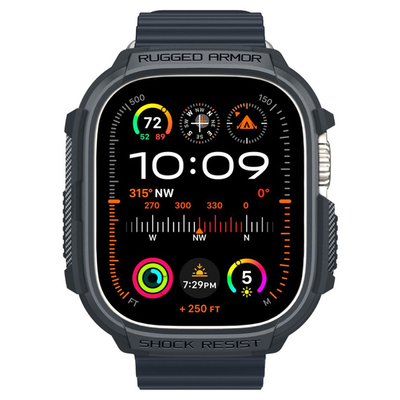 Θήκη Spigen Rugged Armor Dark Gray για Apple Watch Ultra 1 / 2 (49 mm)