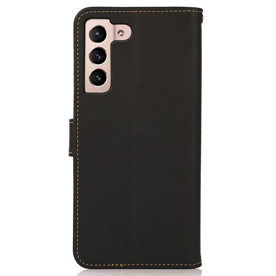 KHAZNEH θήκη RFID για Samsung Galaxy A35 5G, Litchi Texture, μαύρη