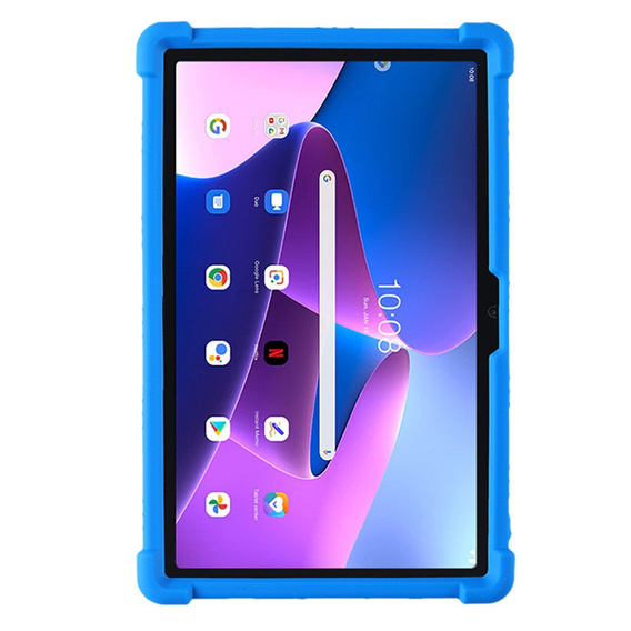 Θήκη σιλικόνης για Lenovo Tab M10 Plus 10.6 Gen 3 TB-125F TB-128F, Impact, θωρακισμένη, σκούρο μπλε