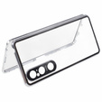 θήκη για το Sony Xperia 1 V, Magnetic Dual Glass, ασημένια