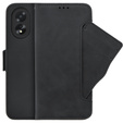 Θήκη με πτερύγιο για Oppo A38 4G / Oppo A18 4G, Card Slot, μαύρη