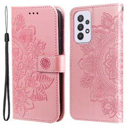 Θήκη με πτερύγιο για Samsung Galaxy A33 5G, Mandala Flower, ροζ rose gold