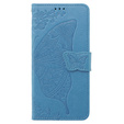 Θήκη με πτερύγιο για Samsung Galaxy S23 FE, Butterfly, μπλε