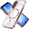 Θήκη για Samsung Galaxy A17 5G, Electro MagSafe, διάφανη με ροζ πλευρές