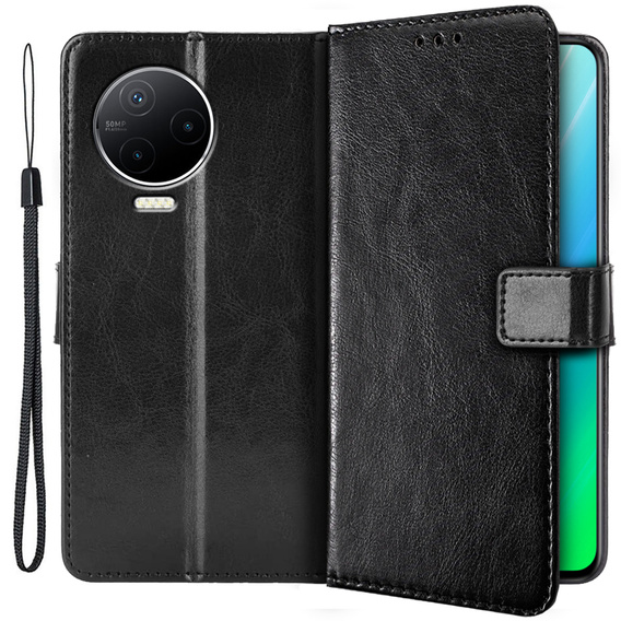 Θήκη με πτερύγιο για Infinix Note 12 2023, Wallet, μαύρη