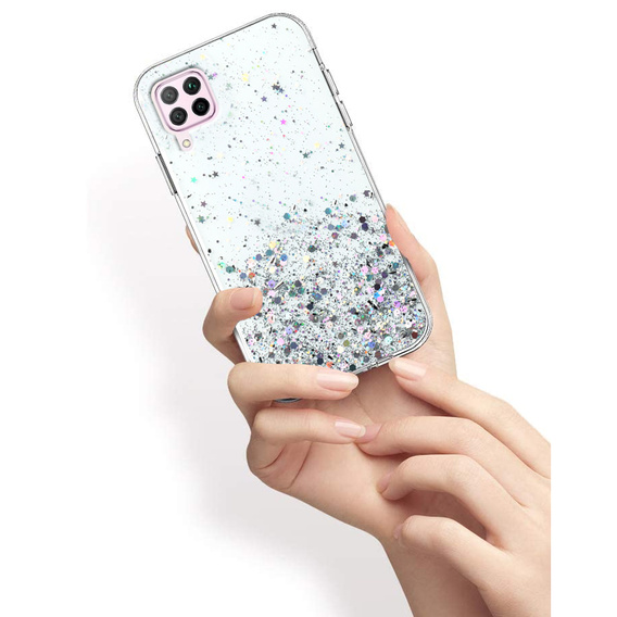 Θήκη για Huawei P40 Lite, Glittery, διαφανής