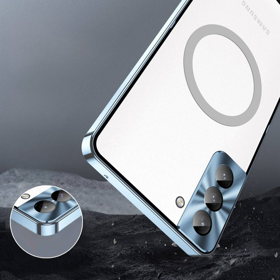 θήκη προστασίας κάμερας για το Samsung Galaxy S21 FE 5G, CamShield MagSafe, διαφανής / μπλε