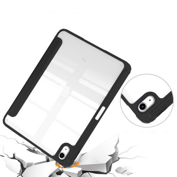 Θήκη για iPad 10.9 2022 10 Gen, Smartcase Hybrid, με χώρο για γραφίδα, μαύρη