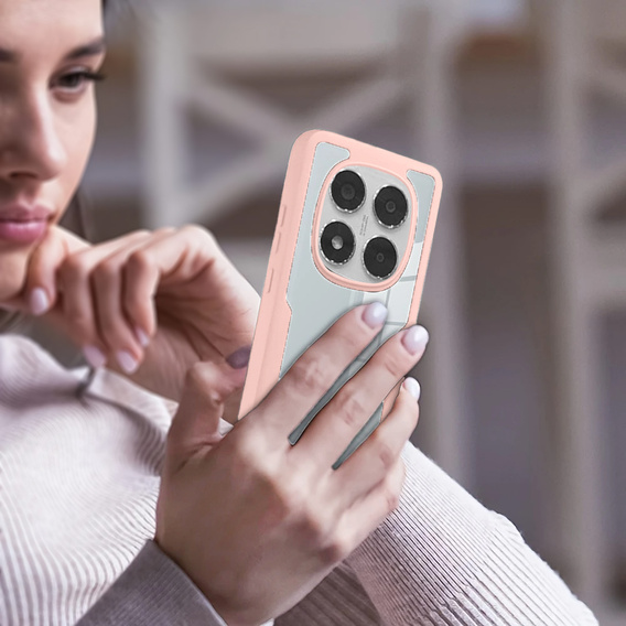 Θήκη για Xiaomi Redmi Note 14 Pro 5G, Shockproof, με μεμβράνη, ροζ