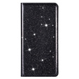 θήκη iPhone 16E, Card Slot Glittery, μαύρη
