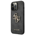 GUESS Θήκη για iPhone 13 / 13 Pro, 4G Big Metal Logo, γκρι