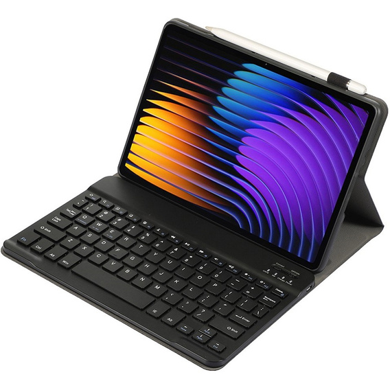 Θήκη με πληκτρολόγιο bluetooth για Xiaomi Pad 7 / 7 Pro, Μαύρο