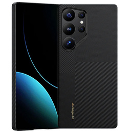 θήκη BENKS Kevlar για Samsung Galaxy S25 Ultra, για MagSafe, Carbon Fiber, μαύρη