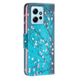 Θήκη με πτερύγιο για Xiaomi Redmi Note 12 Pro 5G / POCO X5 Pro 5G, Wallet, Sakura, μπλε