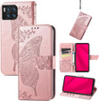 Θήκη με πτερύγιο για T Phone 2 Pro 5G, Butterfly, ροζ rose gold