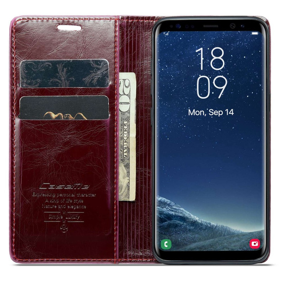 θήκη CASEME για Samsung Galaxy S8, Waxy Textured, κόκκινη