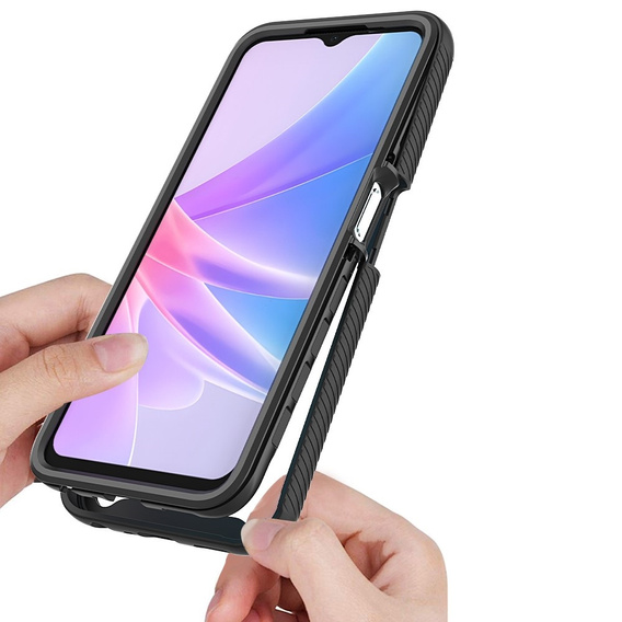 Θήκη για Oppo A78 5G, Shockproof, με μεμβράνη, μαύρη