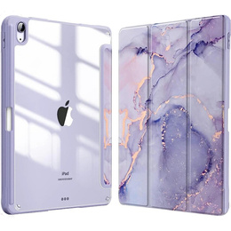 Θήκη για iPad 10.9" 2022 (10 gen.), Smartcase Hybrid, με χώρο για γραφίδα, Marble μωβ
