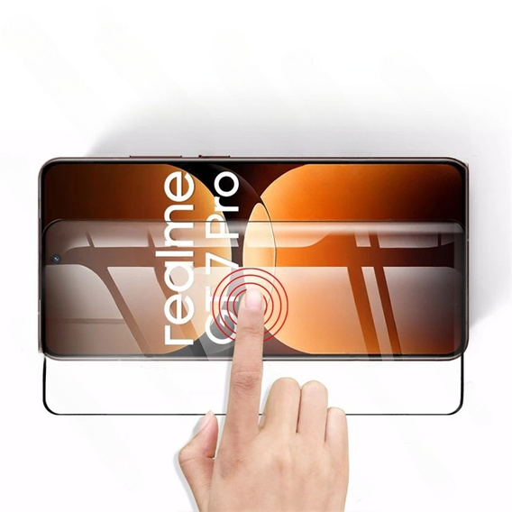 Μετριασμένο γυαλί 3D για Realme GT 7 Pro, μαύρο πλαίσιο