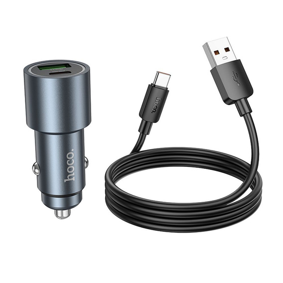 Φορτιστής αυτοκινήτου Hoco Z60 USB-A + USB-C 48 W με καλώδιο