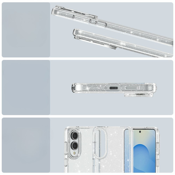 Θήκη για Samsung Galaxy S25 Edge, Glittery Powder, διαφανής