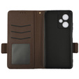 Θήκη με πτερύγιο για Xiaomi Redmi Note 12 5G / POCO X5 5G, Wallet Litchi Magnet, καφέ