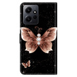 Θήκη με πτερύγιο για Xiaomi Redmi Note 12 4G, Wallet Butterfly, μαύρη