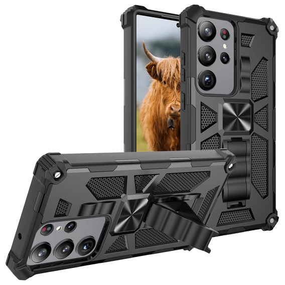 Θήκη για Samsung Galaxy S23 Ultra, Armor Kickstand, μαύρη