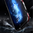 Θήκη LUPHIE για iPhone 14 Pro, Armor Bumper, μαύρο / κόκκινο