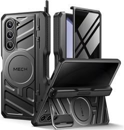 Θήκη για Samsung Galaxy S24 Ultra, Tongate MECH Series με βάση στήριξης, μαύρη