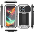 Θήκη για iPhone 15 Pro, R-JUST CamShield Slide, θωρακισμένη, ασημένια / μαύρη