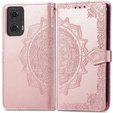 Θήκη με πτερύγιο για Motorola Moto E14, Mandala, ροζ