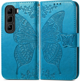 Θήκη με πτερύγιο για Infinix Hot 50 4G, Butterfly, μπλε