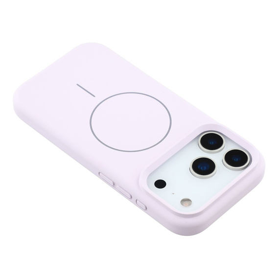Θήκη σιλικόνης για iPhone 17 Pro, για MagSafe, αντικραδασμική, μοβ