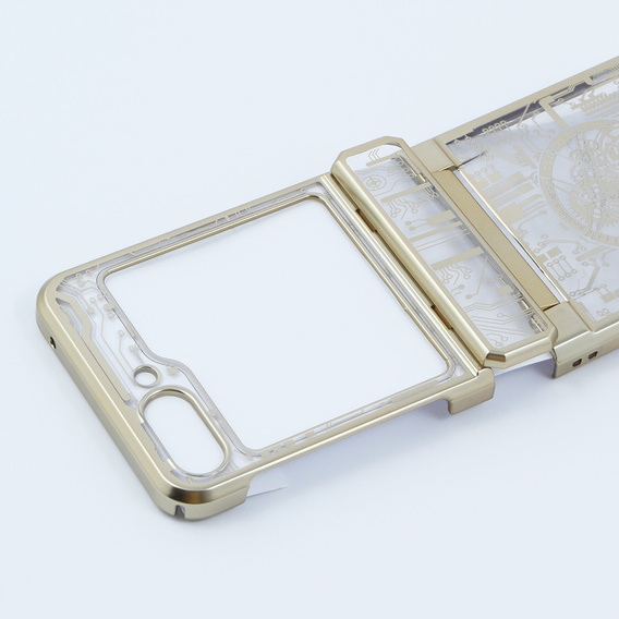 Θήκη για Samsung Galaxy Z Flip 5 5G, Mechanical Legend, χρυσή