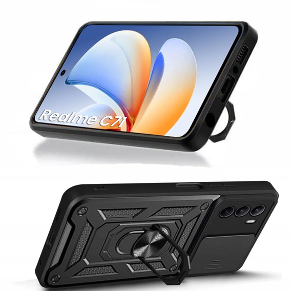 Θήκη για Realme C71, CamShield Slide, μαύρη