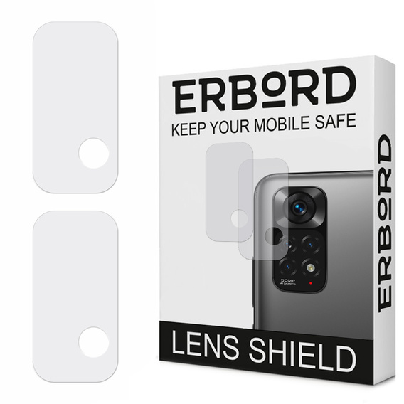 2x ERBORD μετριασμένο γυαλί για την κάμερα για να Xiaomi Redmi Note 11
