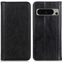 Θήκη για Google Pixel 8 Pro, Wallet Litchi Leather, μαύρη