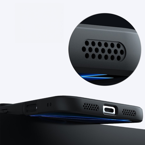 Ματ θήκη για iPhone Air, για MagSafe, με προστασία κάμερας, μαύρο