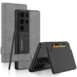 Θήκη με πτερύγιο για Samsung Galaxy S25 Ultra, GKK Card Slot Wallet, μαύρη