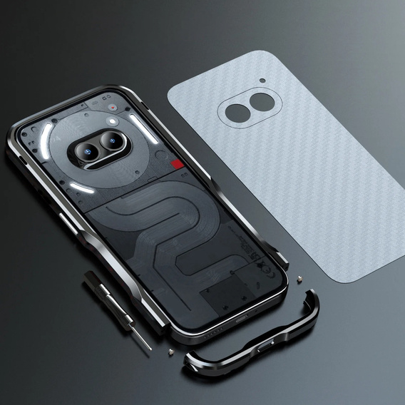 Θήκη LUPHIE για Nothing Phone 2a / 2a Plus, Armor Bumper, μαύρη