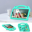 Παιδική θήκη για Samsung Galaxy Tab A9, Cute Patterns, με βάση, πράσινη