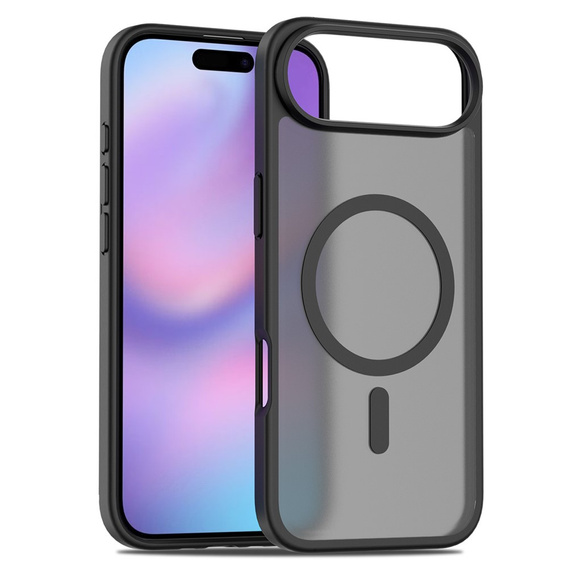 Ματ θήκη για iPhone Air, για MagSafe, ημιδιαφανές μαύρο